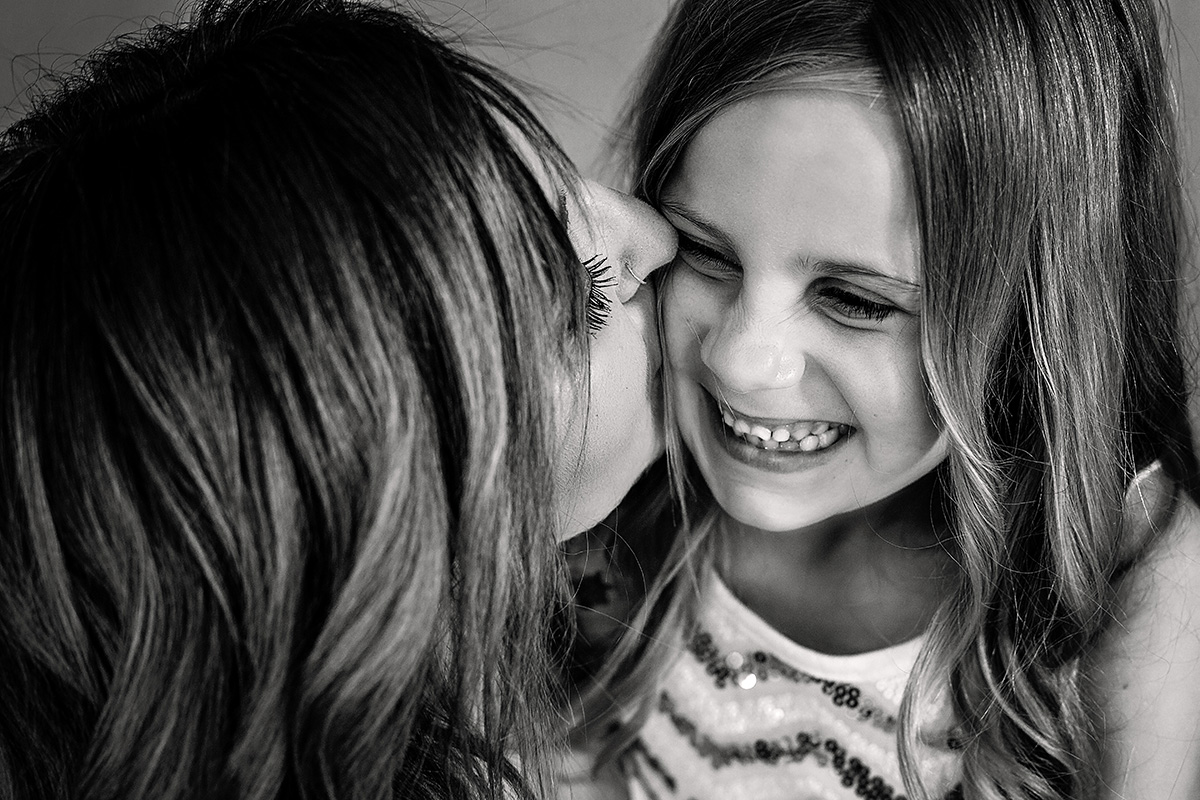 A mother and daughter sharing a quiet moment
